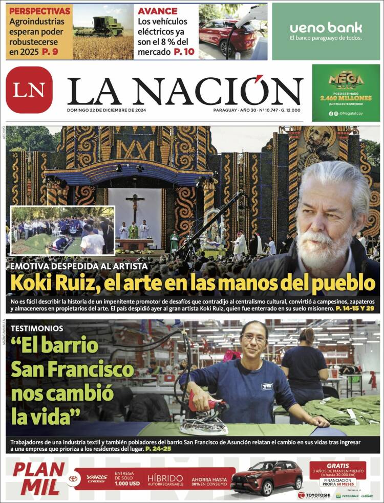 Portada de La Nación (Paraguay)