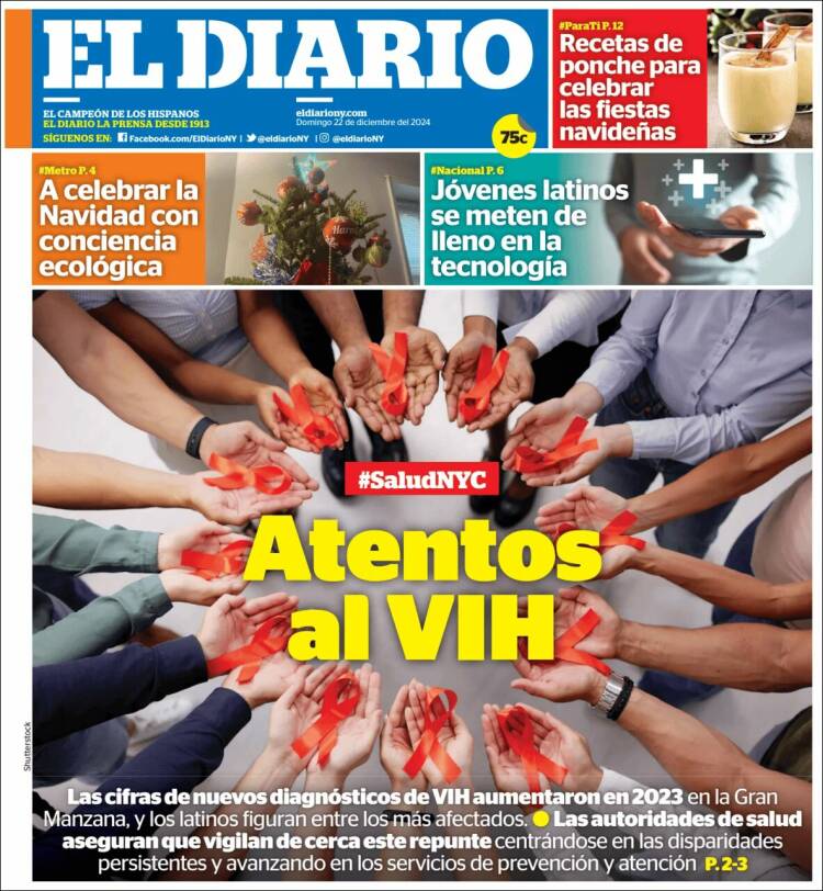 Portada de El Diario NY (USA)