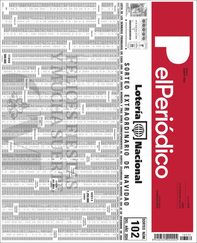 Portada de El Periódico (España)