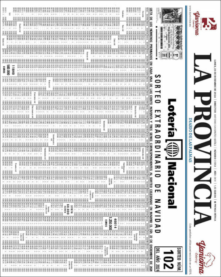 Portada de La Provincia (España)