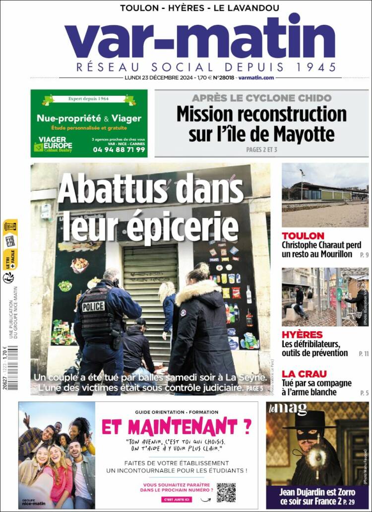 Portada de Var-Matin (Francia)