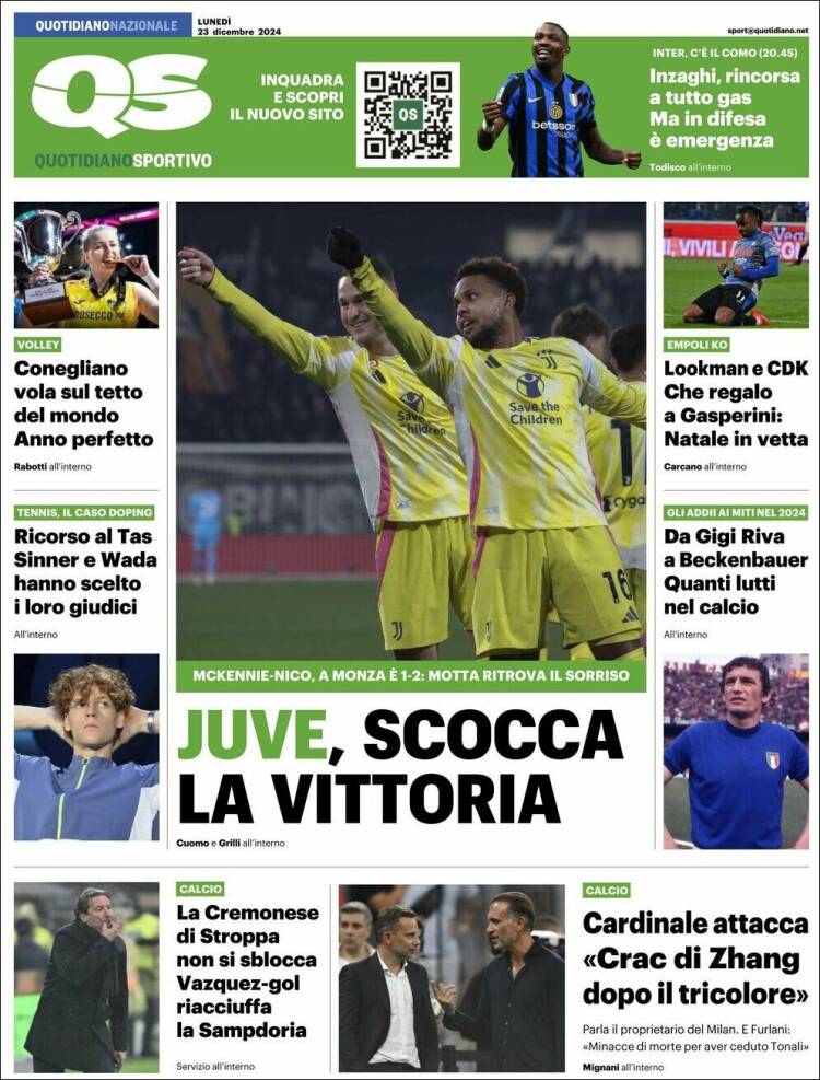 Portada de Quotidiano Sportivo (Italia)