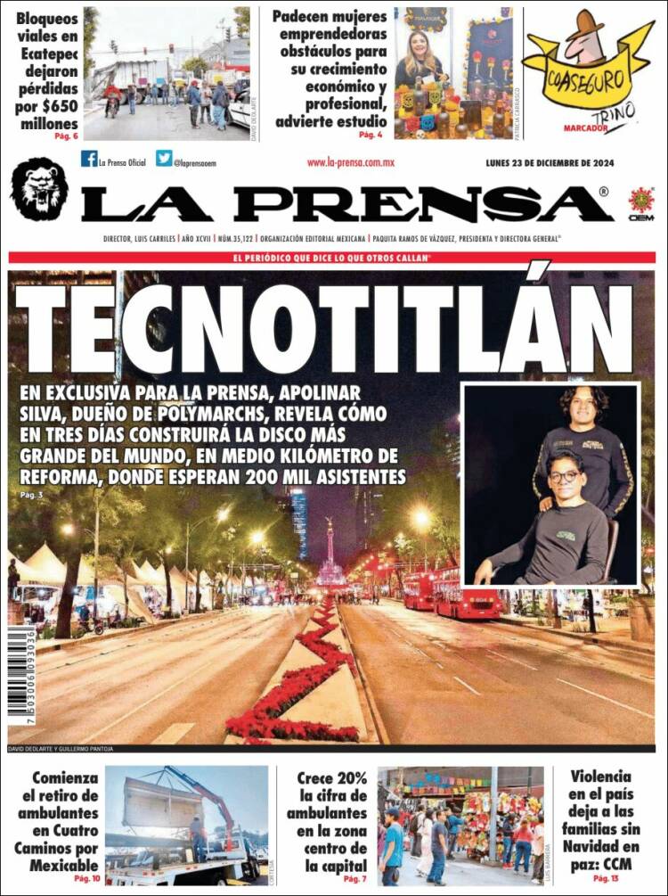 Portada de La Prensa (M&eacute;xico)