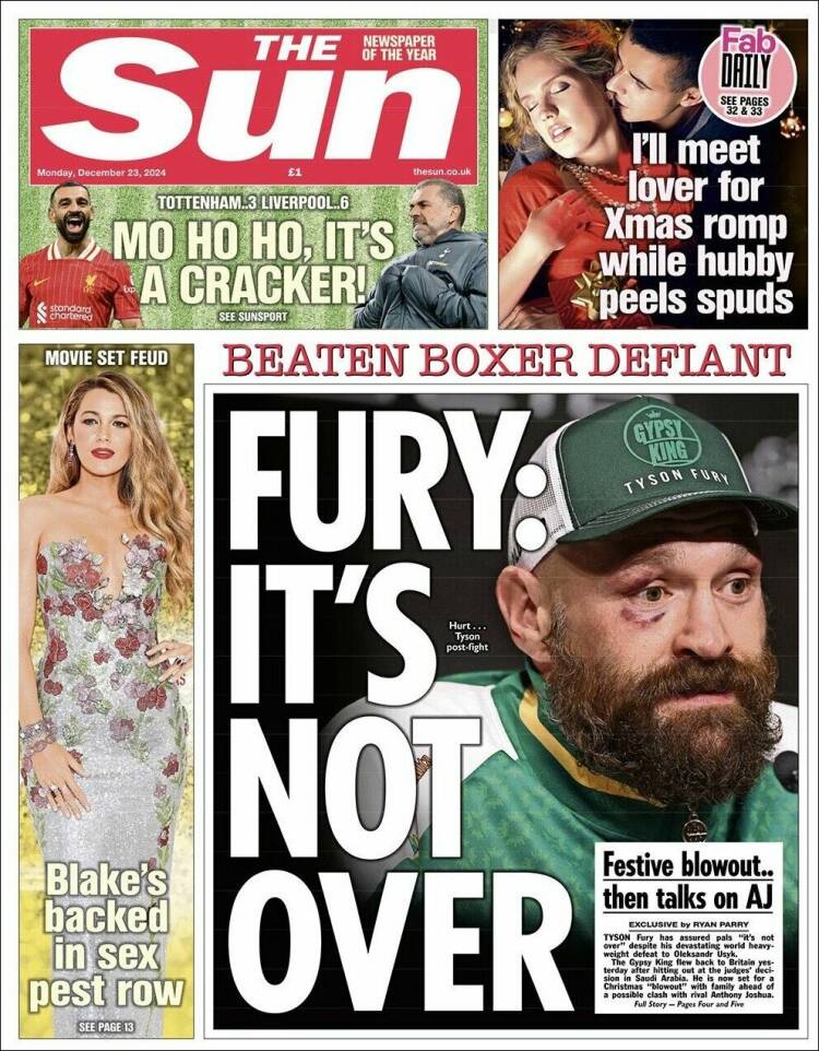 Portada de The Sun (Reino Unido)
