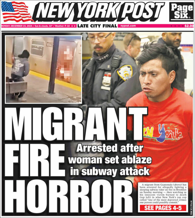 Portada de New York Post (USA)