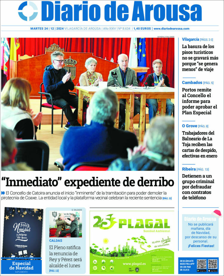 Portada de Diario de Arousa (España)