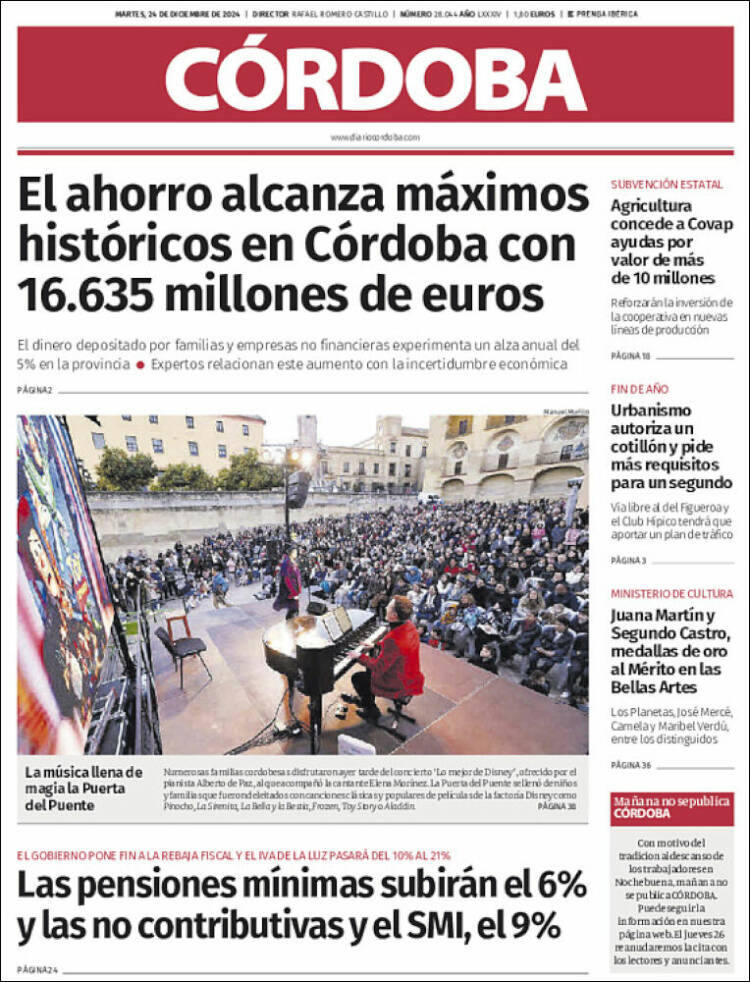 Portada de Diario de Córdoba (España)