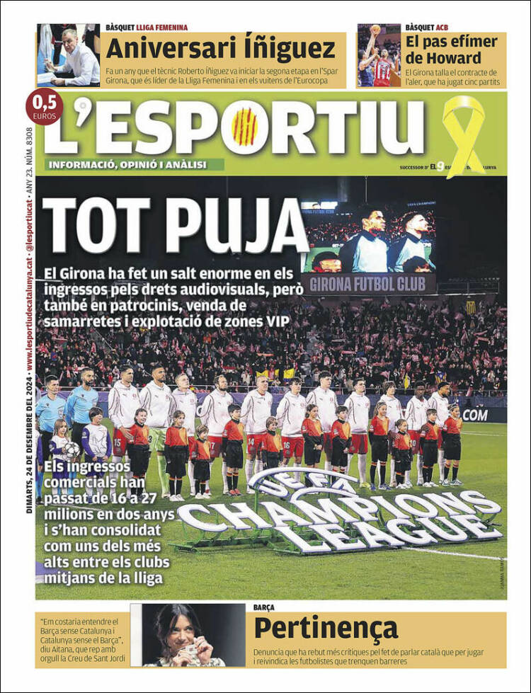 Portada de L'Esportiu : Girona (España)