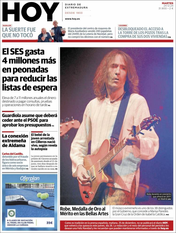 Portada de Hoy - Caceres (España)