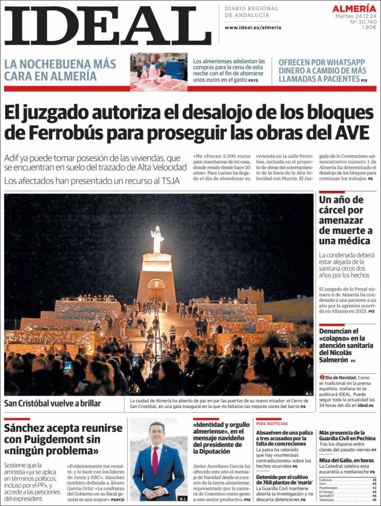 Portada de Ideal Almeria (España)