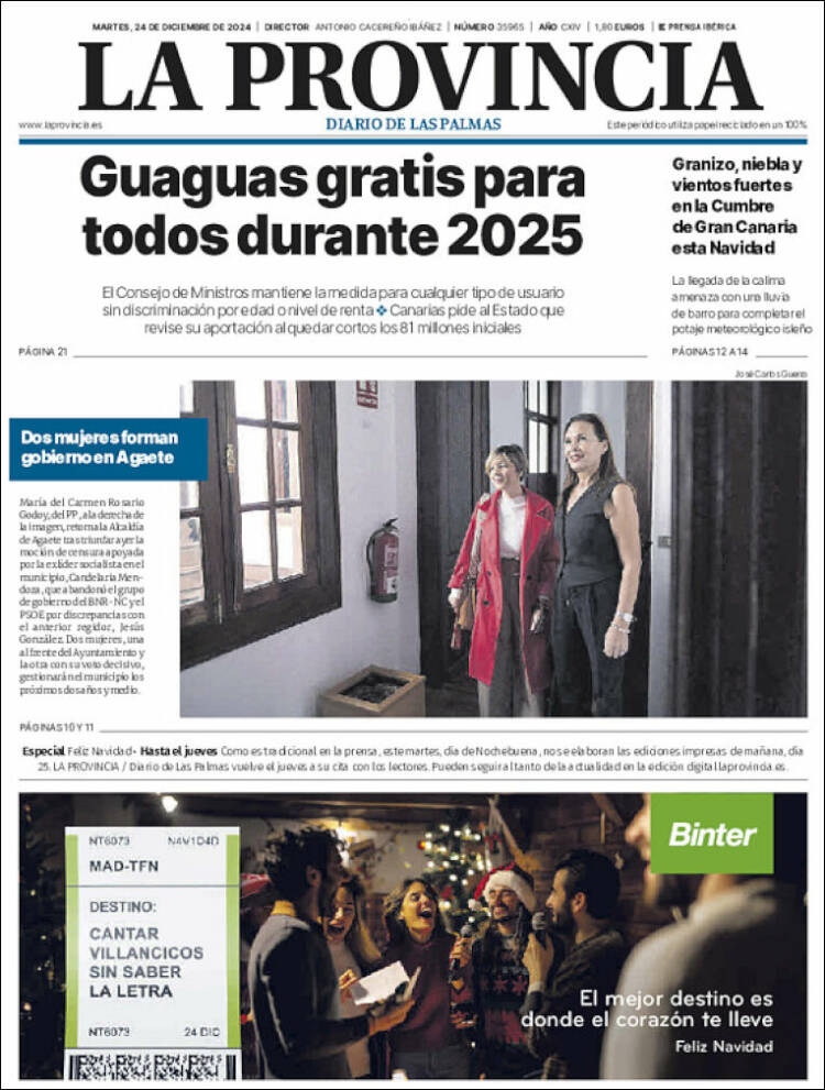 Portada de La Provincia (España)