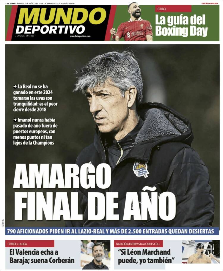 Portada de Mundo Deportivo Gipuzkoa (España)