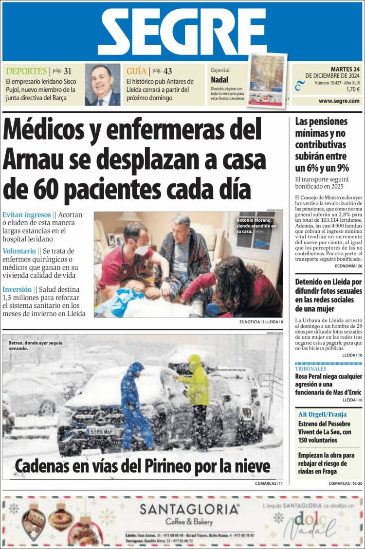 Portada de Segre  (España)