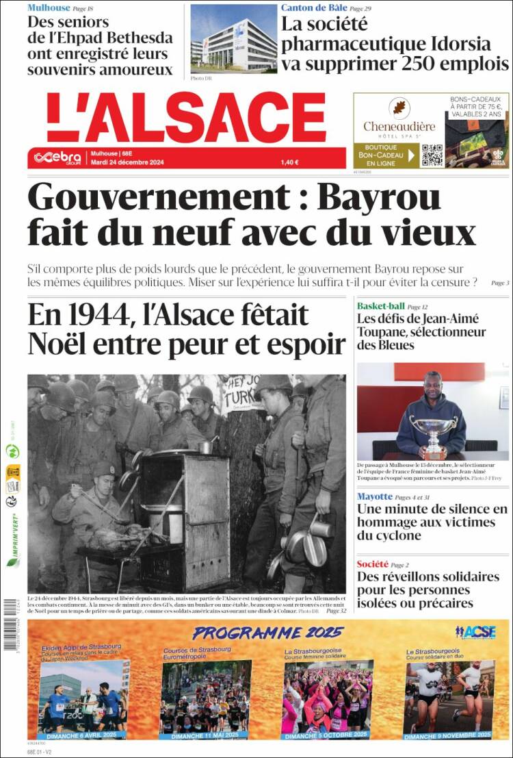 Portada de Journal L'Alsace (France)