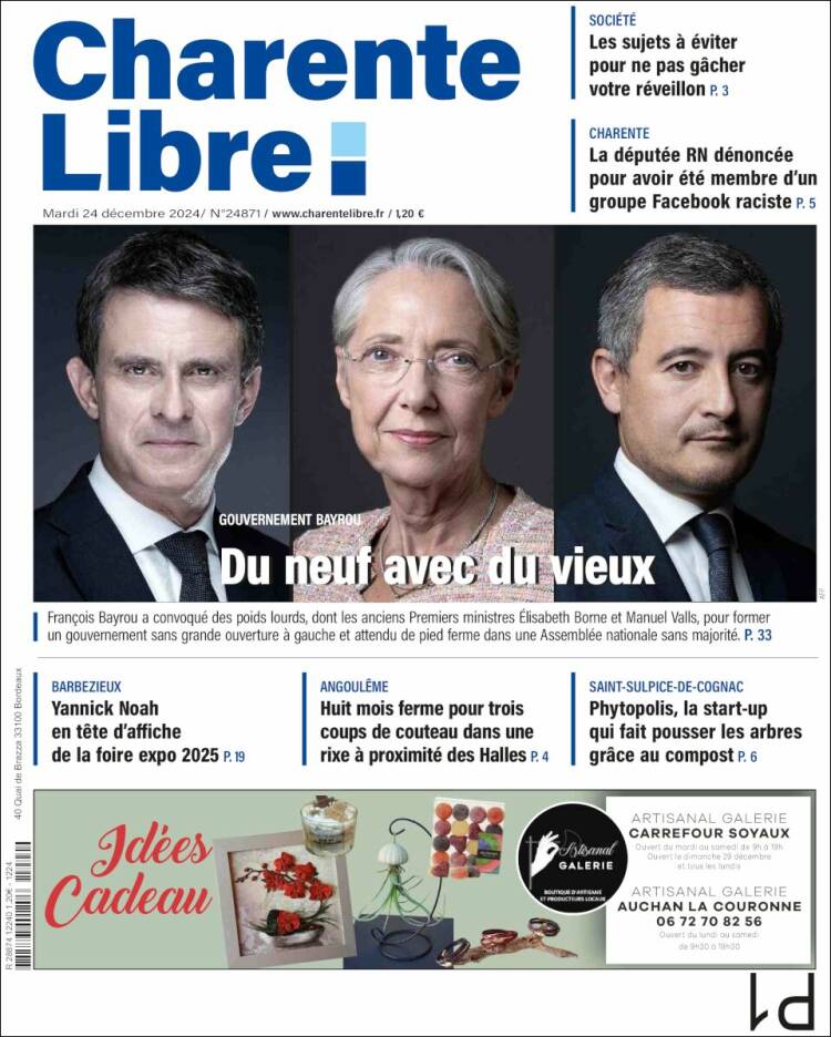 Portada de Charente Libre (France)