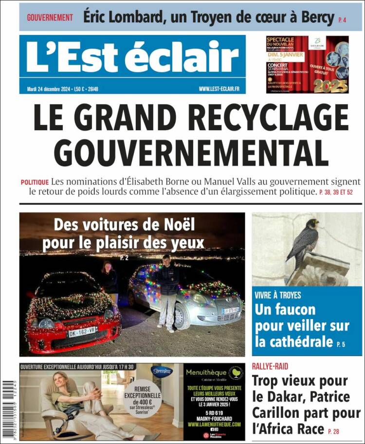 Portada de L'Est Eclair (France)