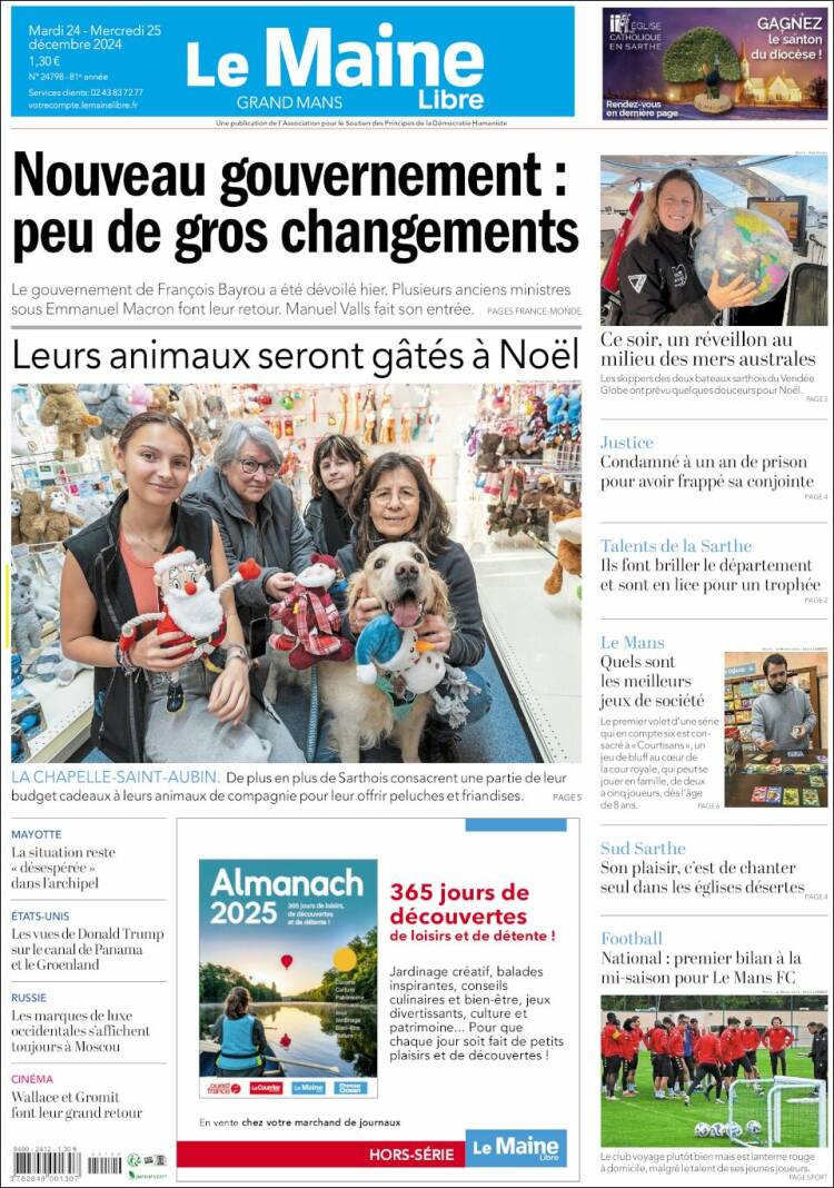 Portada de Le Maine Libre (France)