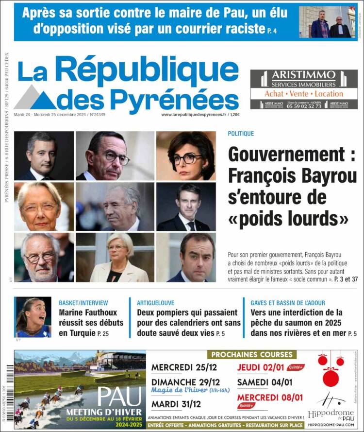 Portada de La République des Pyrénées (France)
