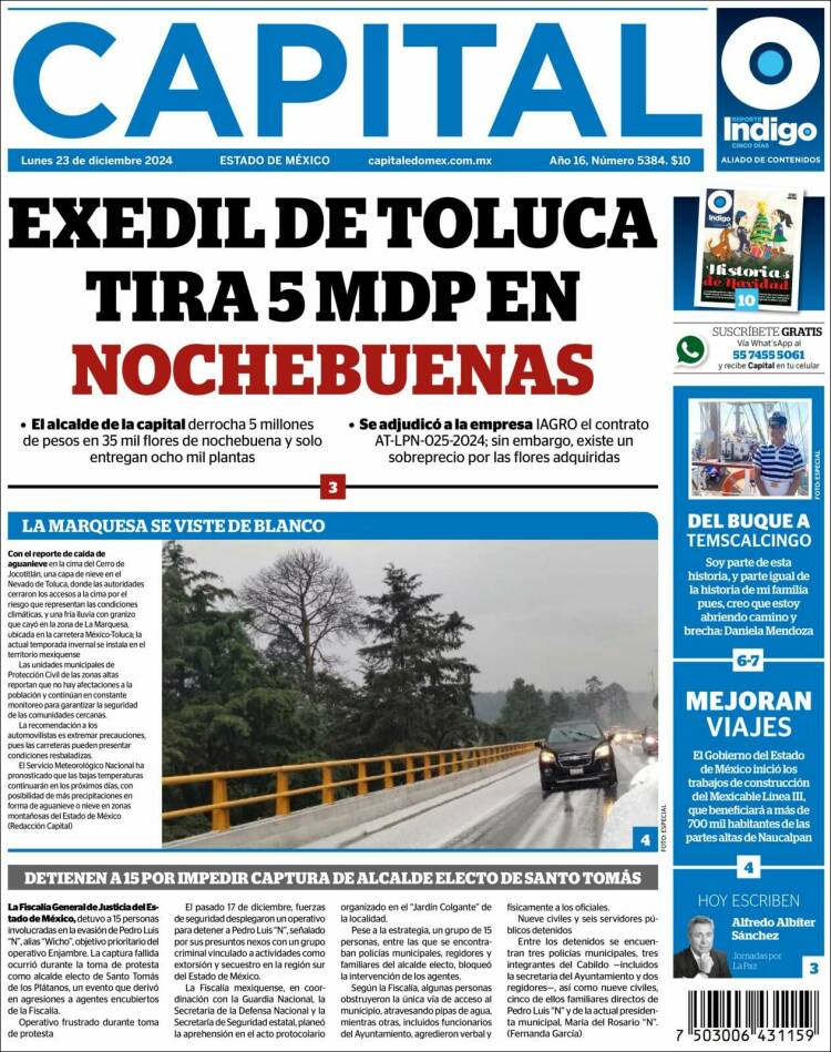 Portada de Capital México (México)