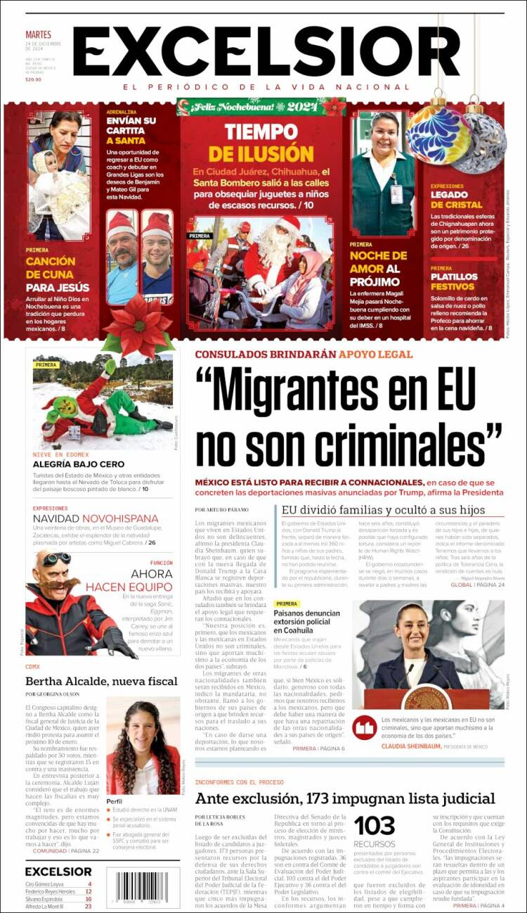Portada de Excelsior (México)
