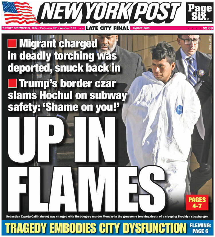 Portada de New York Post (USA)