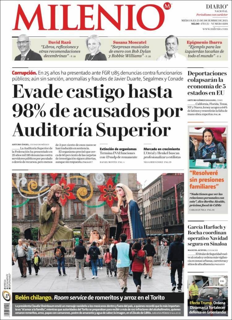 Portada de Milenio (México)