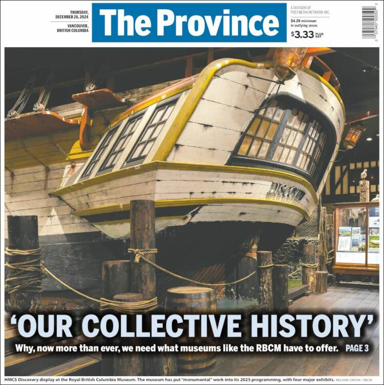 Portada de The Province (Canadá)