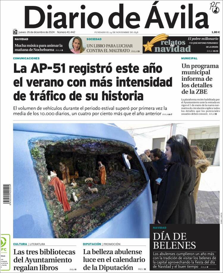 Portada de Diario de Ávila (España)