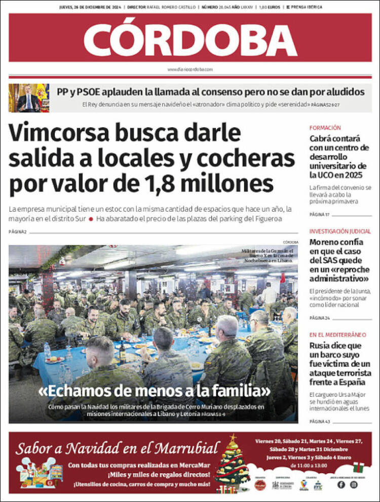Portada de Diario de Córdoba (España)
