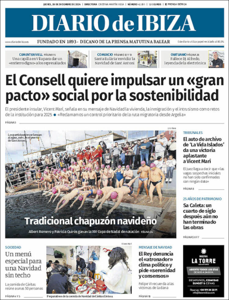 Portada de Diario de Ibiza (España)