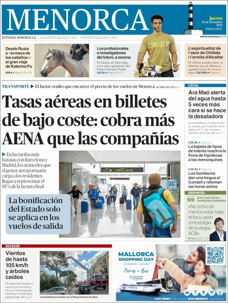 Portada de Menorca - Diario Insular (España)