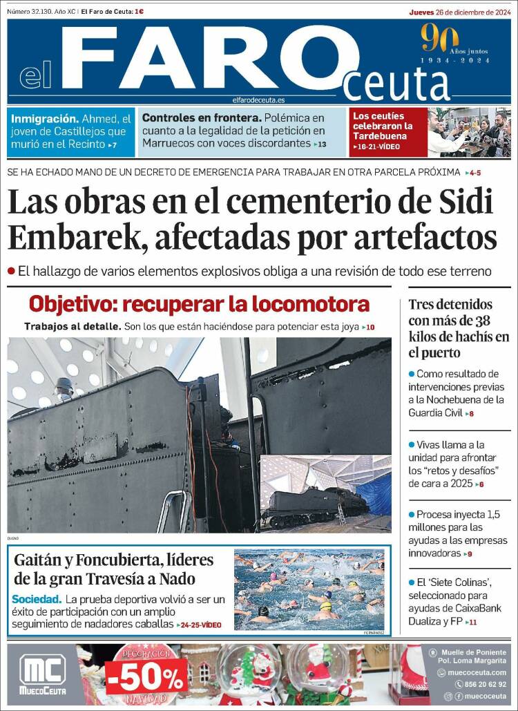 Portada de El Faro de Ceuta (España)