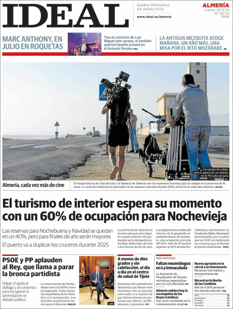 Portada de Ideal Almeria (Espagne)