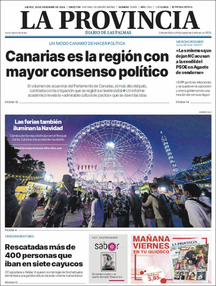Portada de La Provincia (España)