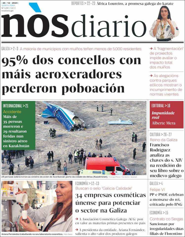 Portada de Nòs Diario (España)