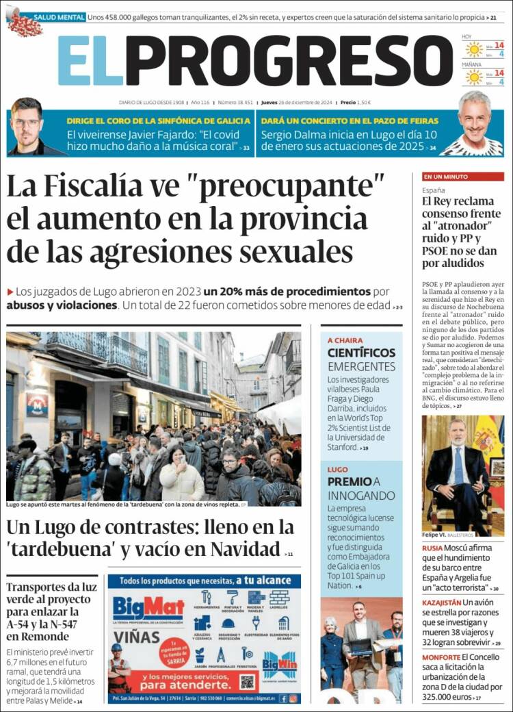 Portada de El Progreso (España)