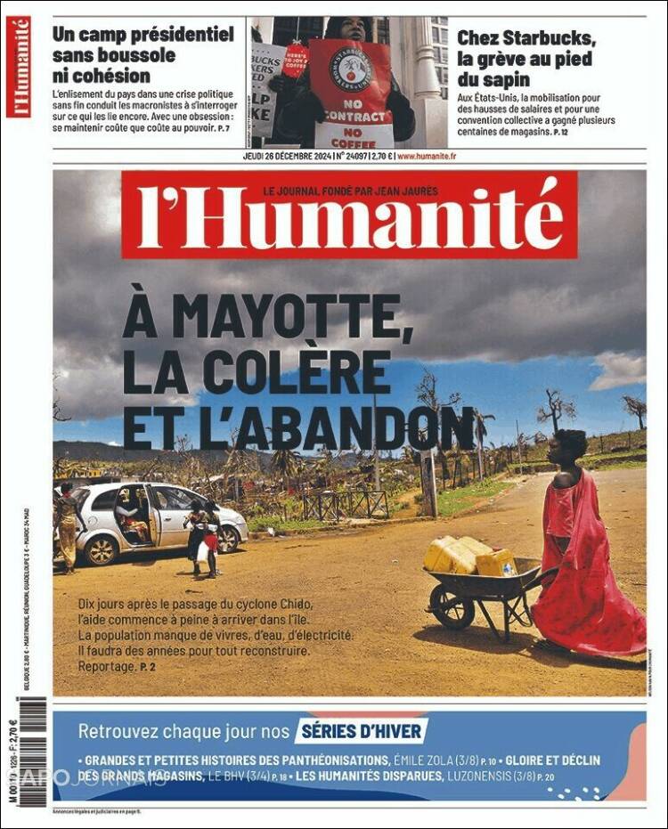 Portada de l'Humanite (Francia)