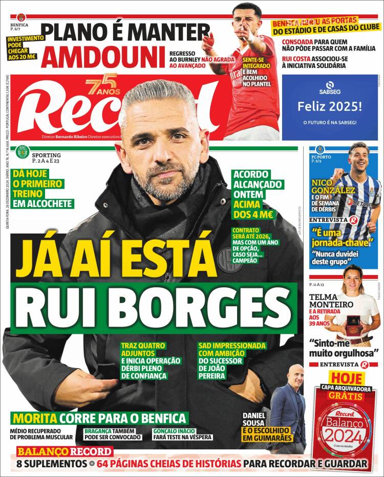 Portada de Record (Portugal)