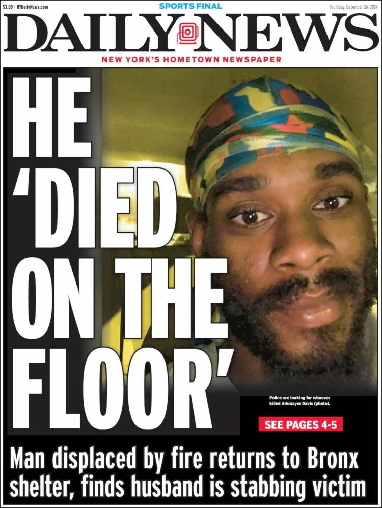 Portada de Daily News - New York (USA)