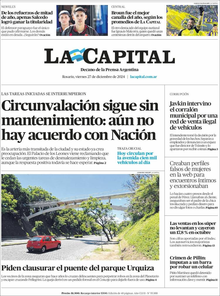 Portada de La Capital - Rosario (Argentina)