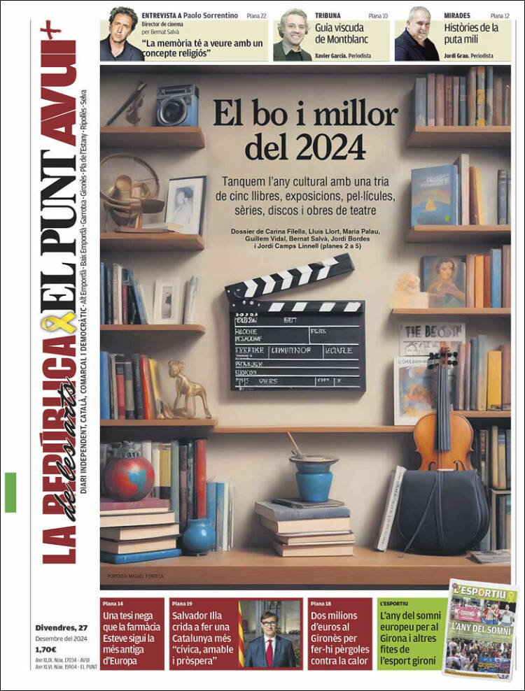 Portada de El Punt Avui - Girona (España)