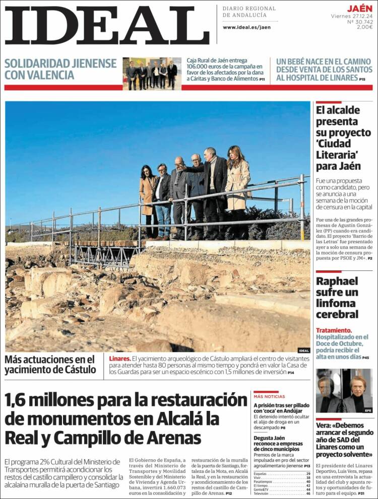 Portada de El Ideal de Jaén (España)