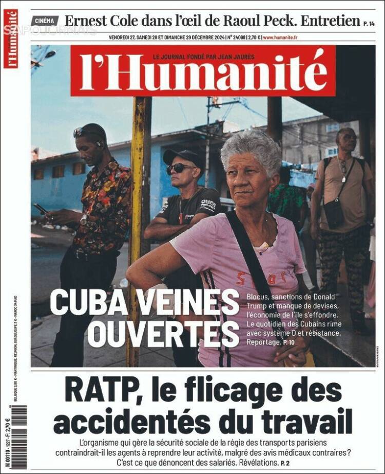 Portada de l'Humanite (Francia)