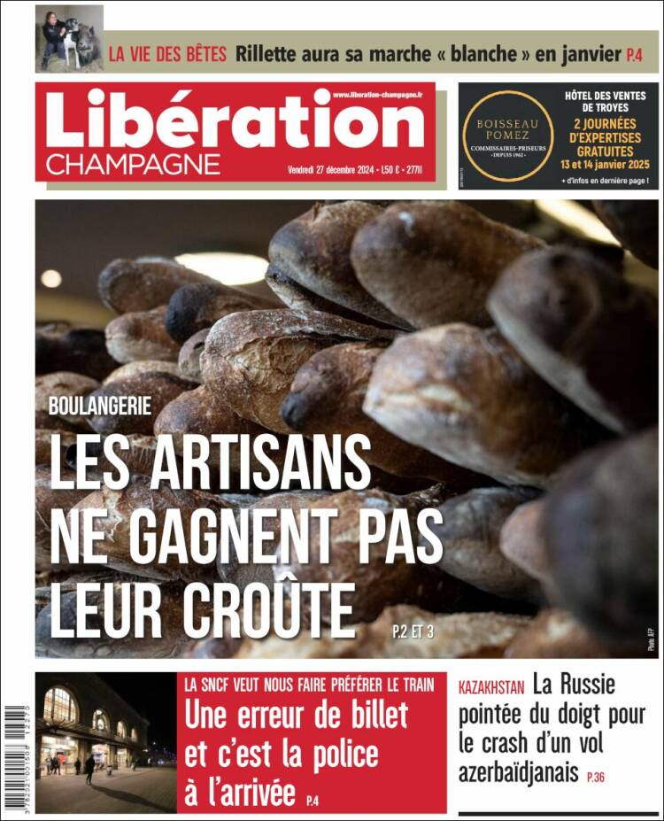 Portada de Libération Champagne (Francia)
