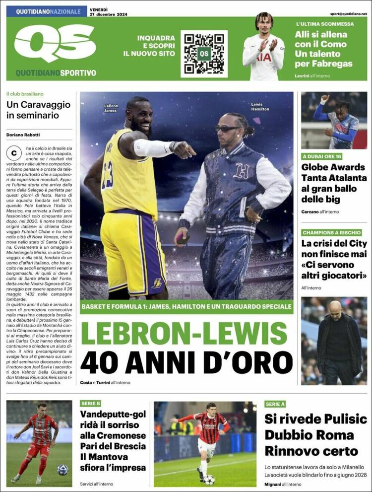 Portada de Quotidiano Sportivo (Italia)