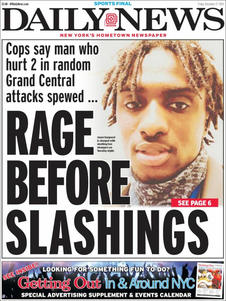 Portada de Daily News - New York (USA)