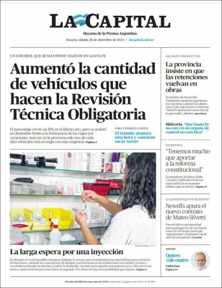 Portada de La Capital - Rosario (Argentina)