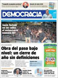 Portada de Diario Democracia (Argentina)