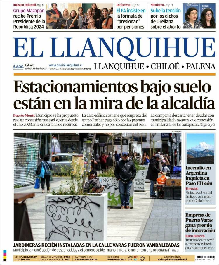 Portada de El Llanquihue (Chile)
