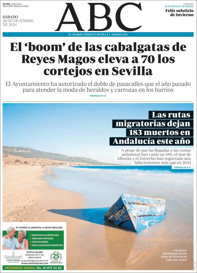 Portada de ABC - Sevilla (España)